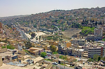 Which hills was Amman initially built on?