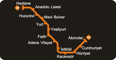 Which of the following bodies of water is located in or near Adana?