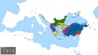 What was the primary language spoken in the Empire of Nicaea?