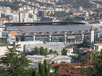 What is the capacity of the Estádio Cidade de Coimbra, the home ground of Académica de Coimbra?