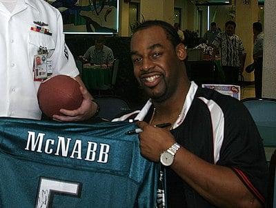 How many total rushing touchdowns did McNabb have in his career?