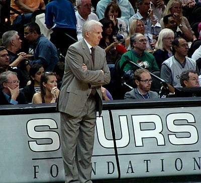 Which Olympic Games did Gregg Popovich coach the U.S. national team to a gold medal?