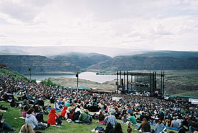 What is the nickname of the Gorge Amphitheatre near George, Washington?