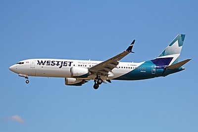 How many flights does WestJet operate on an average day?