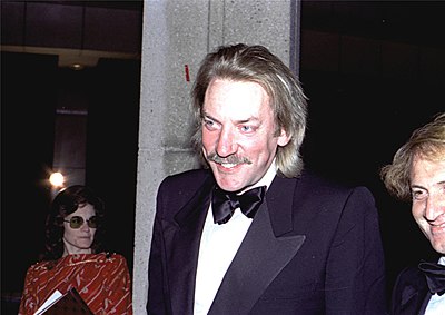 How many decades does Donald Sutherland's film career span?