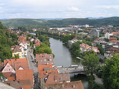 What is the median age of Tübingen's population?