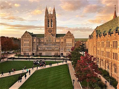What is the name of the Boston College's school of nursing?