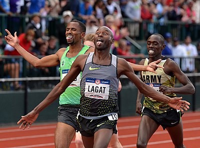 Who was Bernard Lagat's primary rival in 1500m race?
