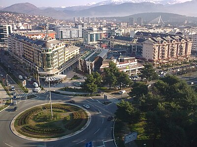 What is the name of the hill under which Podgorica is situated?