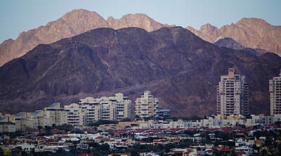 What is the area occupied by Eilat?