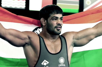 In which Olympic ceremony did Sushil Kumar carry the Indian flag?