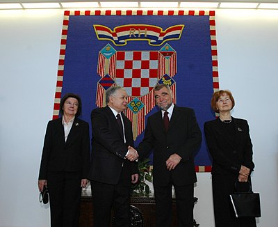 What was the political system in Croatia during Mesić's presidency?