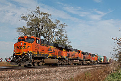 How many transcontinental routes does BNSF Railway have?