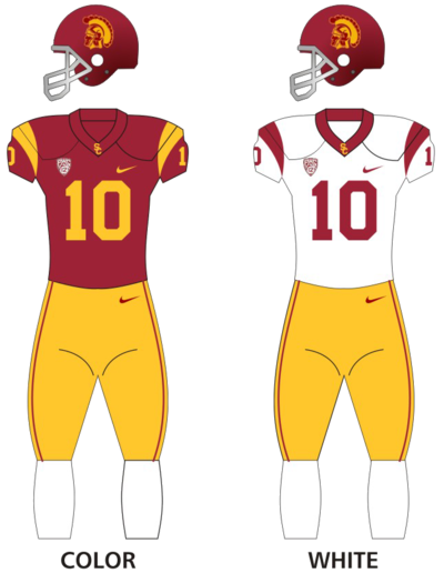 What is the name of the stadium where USC Trojans Football plays?