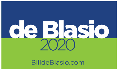 When did de Blasio withdraw from the 2020 presidential race?