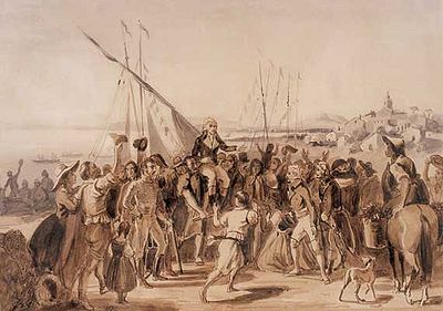 Whose capture allowed for Miranda's arrest by Spanish authorities in 1812?