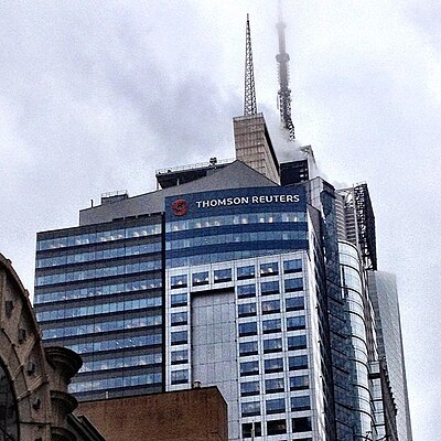 In which year did Thomson Reuters move its headquarters to the Bay Adelaide Centre?