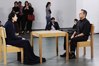 Which piece involved Abramović staring at participants?