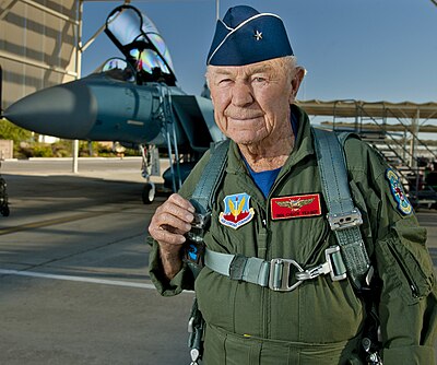 What was Yeager first in history to accomplish?