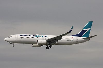 Which aircraft does WestJet use for select long-haul routes?