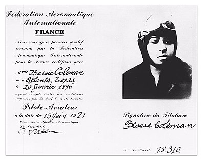 What year did Bessie Coleman tragically pass away?