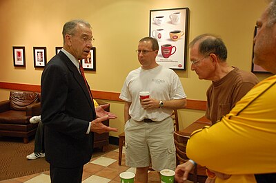 How many years has Grassley served in the Senate?