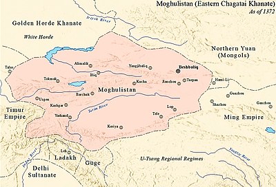 Which empire emerged from the western part of the Chagatai Khanate?