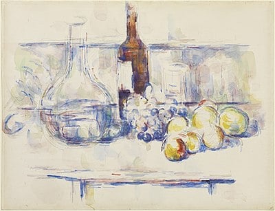 Which famous still life subject did Cézanne frequently paint?