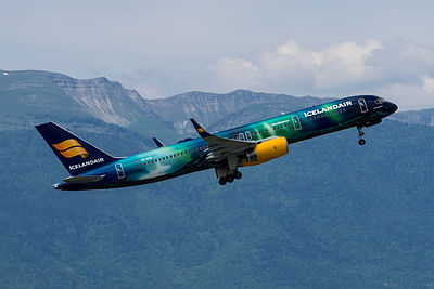 What is the name of Icelandair's special livery that features the Northern Lights?