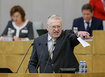 How many times did Zhirinovsky run for Russian president?