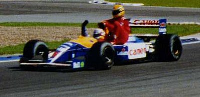 In which racing series did Mansell compete in 1993?