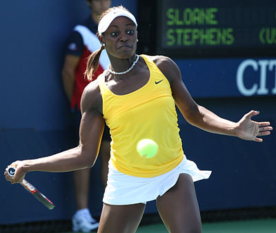 At what age did Sloane achieve prominence by reaching the semis of the Australian Open?