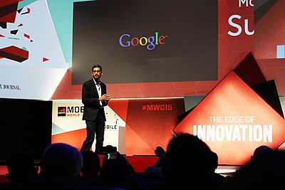 In which years was Sundar Pichai included in Time's 100 most influential people list?