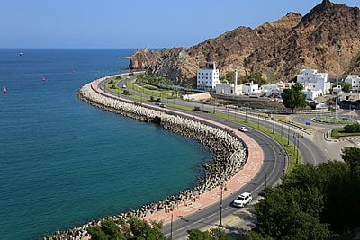 Would you happen to know which of the following bodies of water is located in or near Muscat?