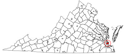 What is the ranking of Hampton in terms of population among cities in Virginia?