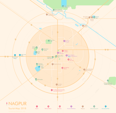 Which survey identified Nagpur as the best city in India in 2013?