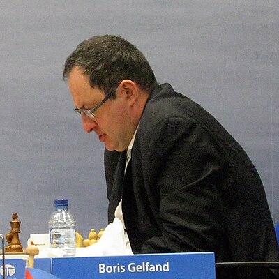 What is Gelfand's official FIDE rating?