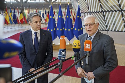 What major European legislative body did Borrell join in 2004?