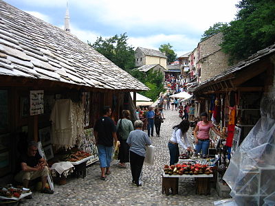 What is Mostar's rank in terms of city size in Bosnia and Herzegovina?