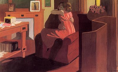 Besides human figures, Vallotton also painted which still life subject?