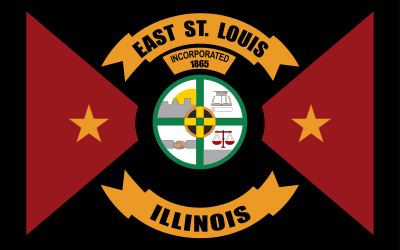 What is the population of East St. Louis according to the 2020 census?