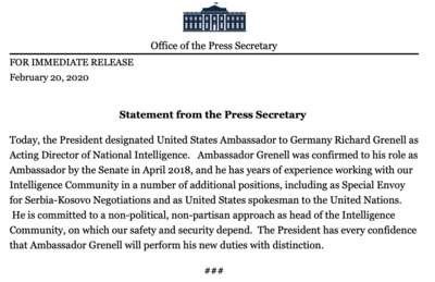 Grenell assumed his Ambassador role in what year?