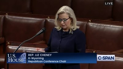 What did Liz Cheney focus on promoting while in the State Department?