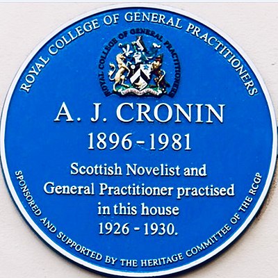 Which of A.J. Cronin's novels is most recognized?