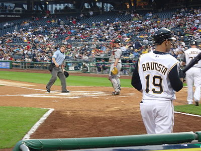Before his career took off, what was Bautista's role with the Pirates?
