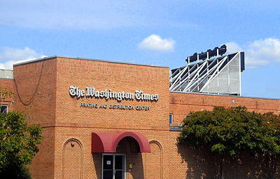 What format does The Washington Times use for its daily edition?