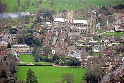 What is Wells, Somerset known for?