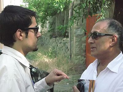 What kind of publicity material did Kiarostami design?