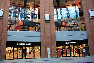 Which store was re-branded as House of Fraser's flagship store in 2001?