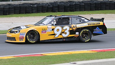 What number does David Starr's Car hold in the NASCAR Xfinity Series?